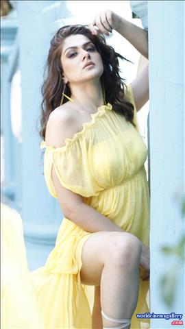 Sakshi Chaudhary Hot Yellow Dress - World Cinema Gallery