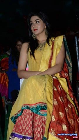 Sakshi Chaudhary Hot Yellow Dress - World Cinema Gallery