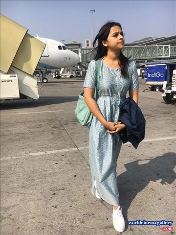 Sri Divya Latest Stills at Airport