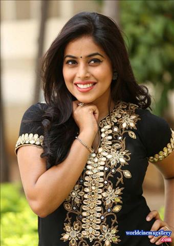 Poorna Stills in Black Dress