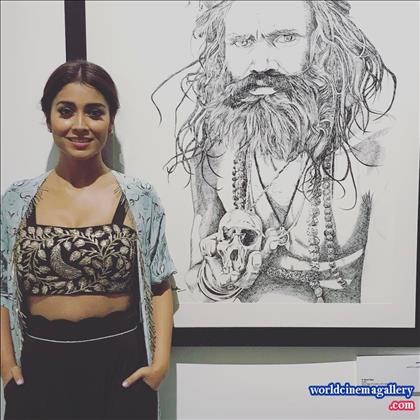 Shriya Hot Cleavage Stills