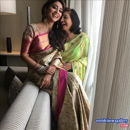 Shriya Saran in VRK Silks Saree Stills