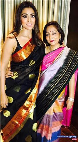 Shriya Saran in VRK Silks Saree Stills