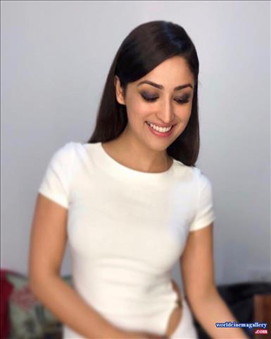Yami Gautam Hot Stills in White dress