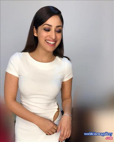 Yami Gautam Hot Stills in White dress
