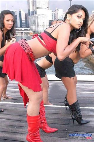 Anushka Shetty Hot in Red Dress