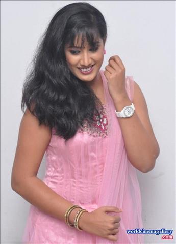 Sravani Stills in Pink Churidar