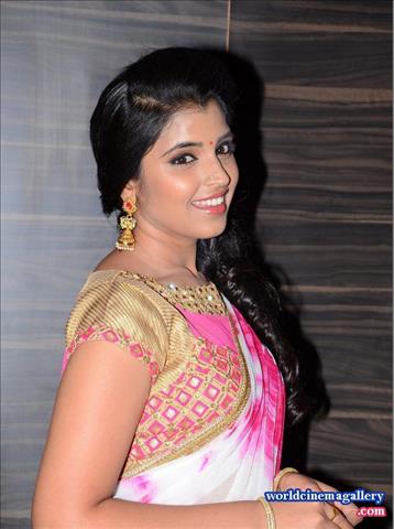 Anchor Shyamala Stills At Movie Audio Launch In White Half Saree