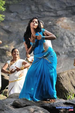 Anjali in Blue Saree