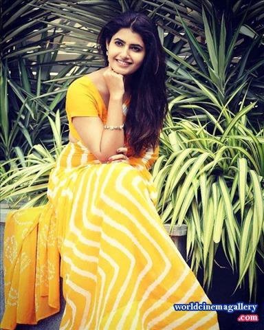 Ashima Narwal Latest Yellow Saree Stills