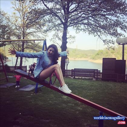 Kajal Agarwal Green Saree Stills