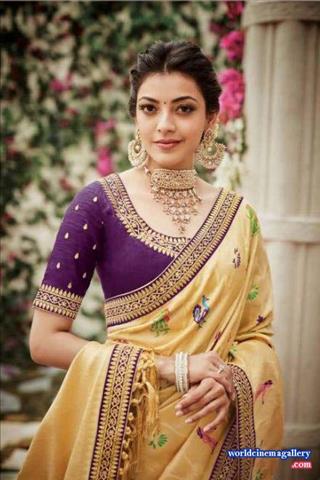 Kajal Aggarwal Latest Saree Stills