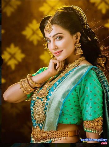 Parvatii Nair Green Saree Stills