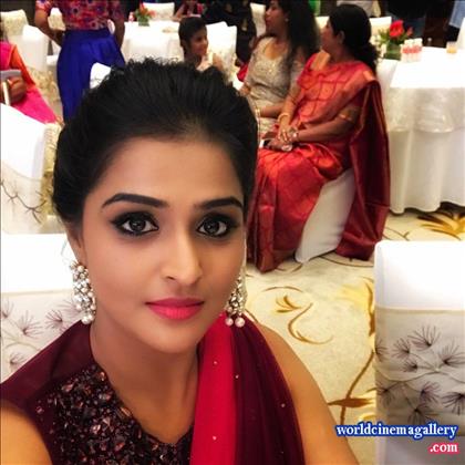 Remya Nambisan At bhavana marriage Stills