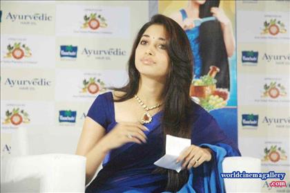 Tamanna in Blue Saree