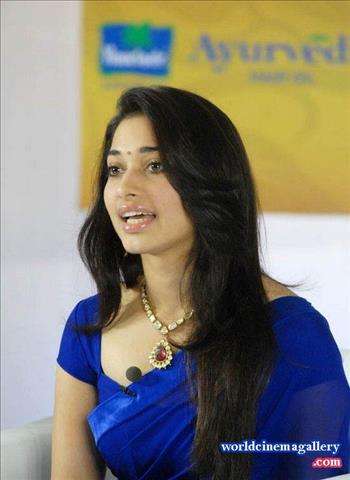 Tamanna in Blue Saree