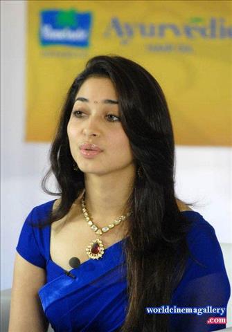 Tamanna in Blue Saree