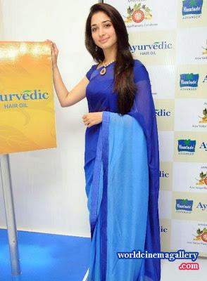 Tamanna in Blue Saree