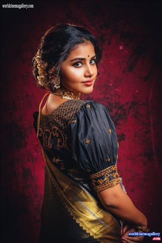 Anupama Parameshwaran Saree Stills