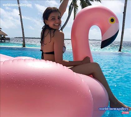Kajal Aggarwal bikini stills in Maldives