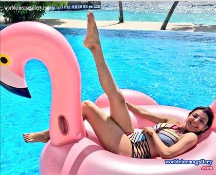 Kajal Aggarwal bikini stills in Maldives