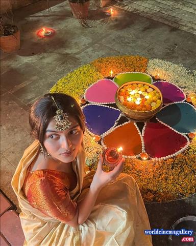 Kayadu Lohar Dragon acress saree stills