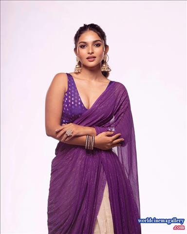 Kayadu Lohar Saree stills