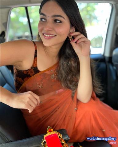 Kayadu Lohar Saree stills