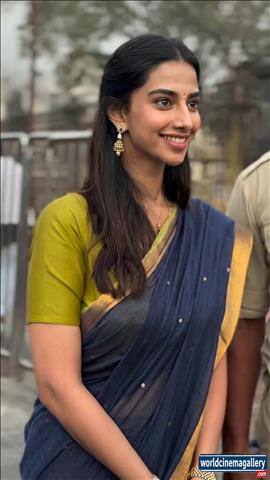 Meenakshi Chaudhary at Tirumala Tirupati temple