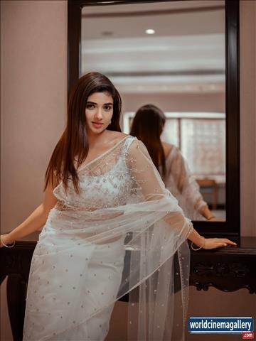 Pragya Nagra latest Photoshoot in white Saree - World Cinema Gallery