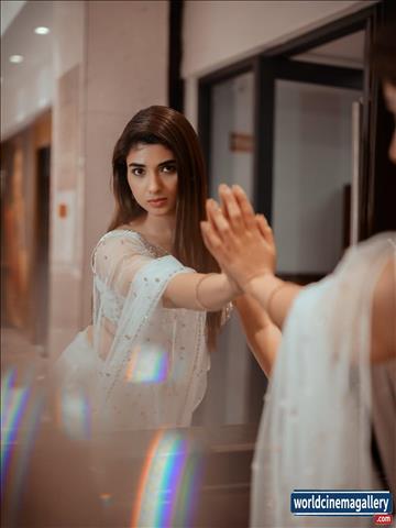 Pragya Nagra latest Photoshoot in white Saree - World Cinema Gallery