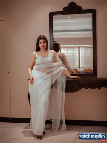 Pragya Nagra latest Photoshoot in white Saree - World Cinema Gallery